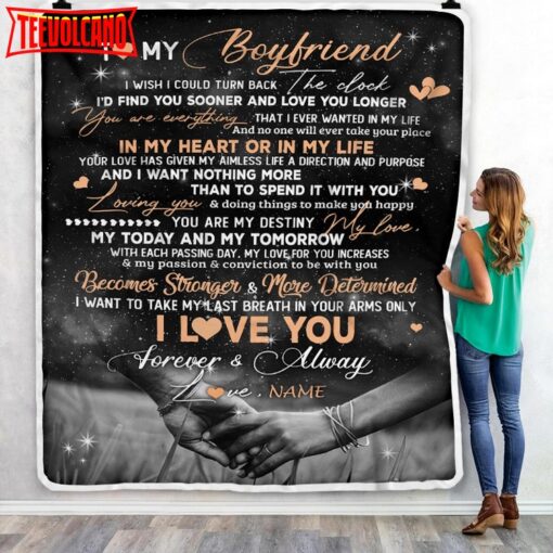 To My Boyfriend  From Girlfriend I’d Find You ooner Love You Longer Boyfriend Blanket