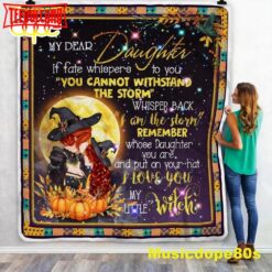 To My Daughter My Little Witch Halloween Sofa Fleece Throw Blanket  Halloween Gifts