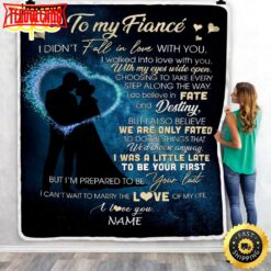 To My Fiance  Fall In Love With You Future Husband Fiance Birthday Blanket