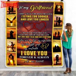 To My Girlfriend  From Boyfriend Name unset I Love You Birthday Anniversary Blanket