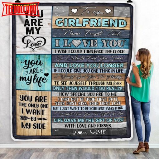 To My Girlfriend  From Boyfriend Never Forget That I Love You Girlfriend Birthday Blanket