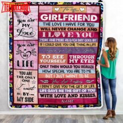 To My Girlfriend  From Boyfriend Wood I Love You More And More oulmate Girlfriend Blanket