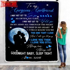 To My Gorgeous Girlfriend From Boyfriend Name I Love You till Birthday Anniversary Blanket