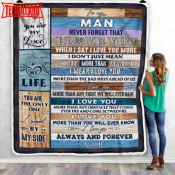 To My Husband Boyfriend  From Wife Girlfriend You are My Life Husband Anniversary Blanket