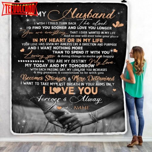 To My Husband  From Wife I’d Find You ooner Love You Longer Husband Anniversary Blanket