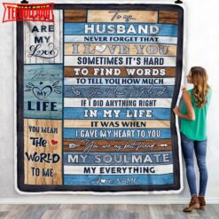 To My Husband  From Wife Never Forget I Love You Husband Birthday Anniversary Blanket