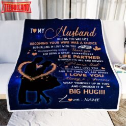 To My Husband  From Wife Thank you It A Big Hug Husband Anniversary Blanket