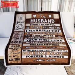 To My Husband  From Wife Wood You Are My Love My Life Husband Anniversary Blanket