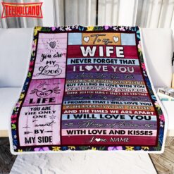 To My Wife  From Husband Romantic I Love You Gifts For Wife Anniversary Blanket