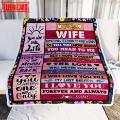 To My Wife  From Husband Wood Never Forget That I Love You Wife Anniversary Blanket