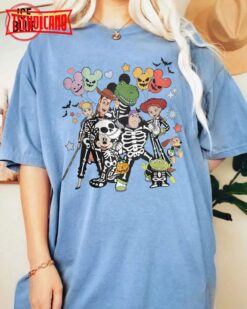 Toy Story Halloween Shirt, Mickey And Friends Skeleton Shirt