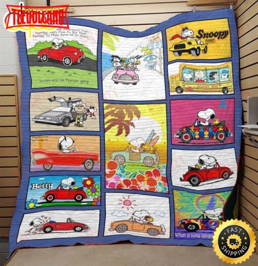 Travel By Car With Snoopy The Peanuts Movie Snoopy Dog Blanket