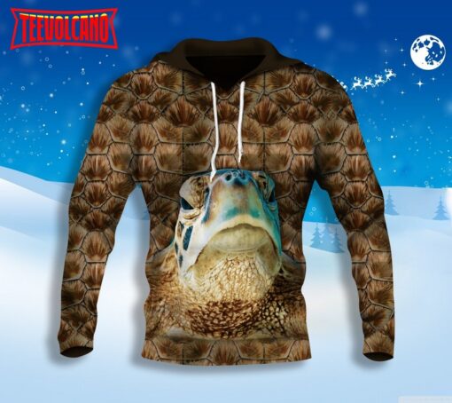 Turtle 3D Hoodie Sea Turtle Graphic Pullover Hoodie For Turtle Lovers