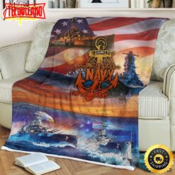 United State Navy The Sea Is Ours Fleece Throw Blanket