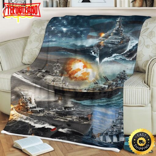 United States Army War Fleece Throw Blanket