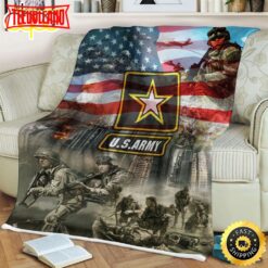 U.S Army And Soldiers Fleece Throw Blanket