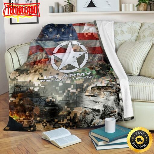 Us Army This We’ll Defend Fleece Throw Blanket