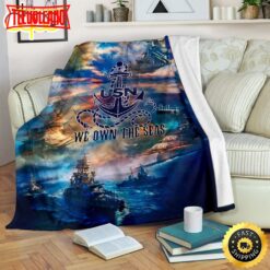 Us Navy We Own The Seas Fleece Throw Blanket