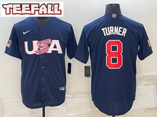 USA Trea Turner Navy 2023 World Baseball Classic Jersey