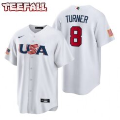 USA Trea Turner White 2023 World Baseball Classic Jersey