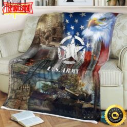 U.S.Army And Eagle Fleece Throw Blanket