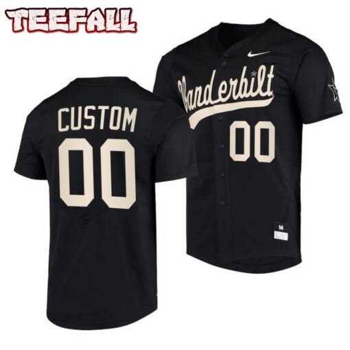 Vanderbilt Commodores Custom College Baseball Jersey Black