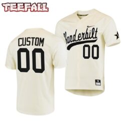 Vanderbilt Commodores Custom College Baseball Jersey Cream