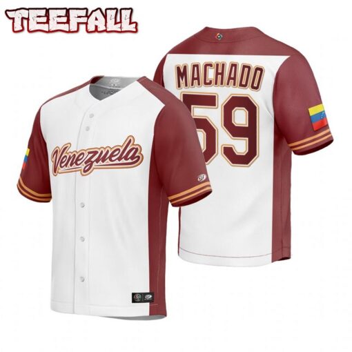 Venezuela Andres Machado White Replica 2023 World Baseball Classic Jersey