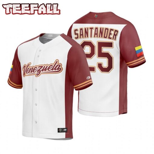 Venezuela Anthony Santander White Replica 2023 World Baseball Classic Jersey