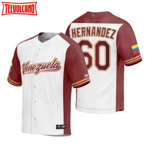 Venezuela Darwinzon Hernandez White Replica 2023 World Baseball Classic Jersey