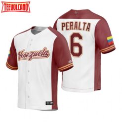 Venezuela David Peralta White Replica 2023 World Baseball Classic Jersey