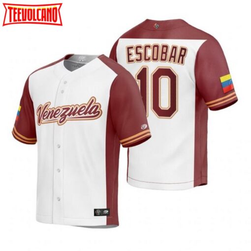 Venezuela Eduardo Escobar White Replica 2023 World Baseball Classic Jersey