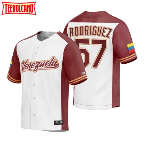 Venezuela Eduardo Rodriguez White Replica 2023 World Baseball Classic Jersey