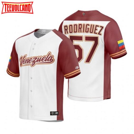 Venezuela Eduardo Rodriguez White Replica 2023 World Baseball Classic Jersey