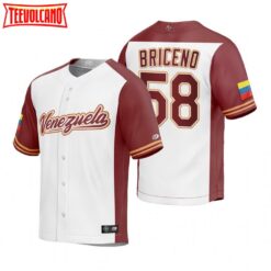 Venezuela Endrys Briceno White Replica 2023 World Baseball Classic Jersey