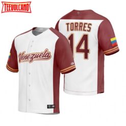 Venezuela Gleyber Torres White Replica 2023 World Baseball Classic Jersey