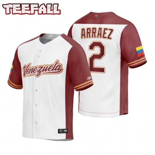 Venezuela Luis Arraez White Replica 2023 World Baseball Classic Jersey