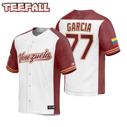 Venezuela Luis Garcia White Replica 2023 World Baseball Classic Jersey