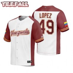 Venezuela Pablo Lopez White Replica 2023 World Baseball Classic Jersey