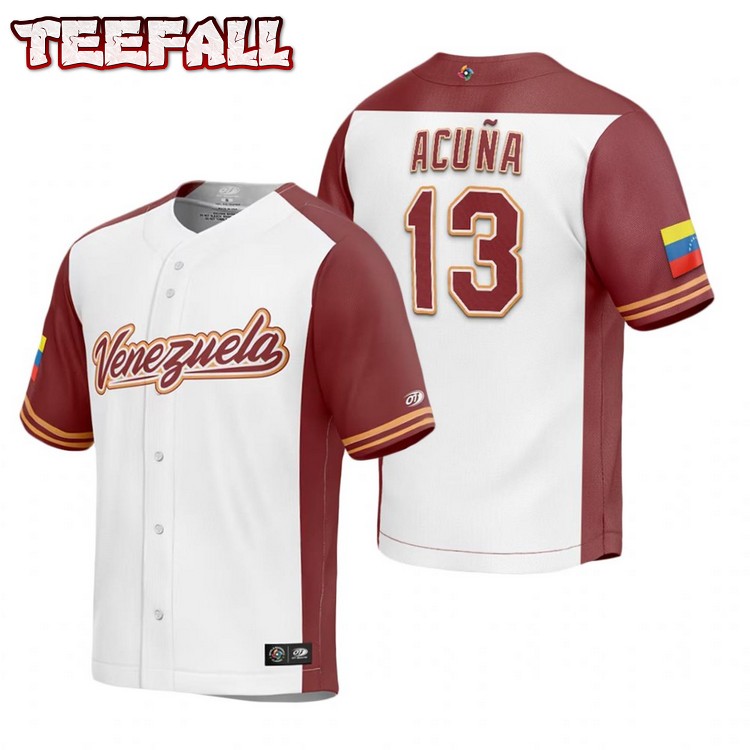 Venezuela Baseball 2023 World Baseball Classic Replica Jersey - Burgundy