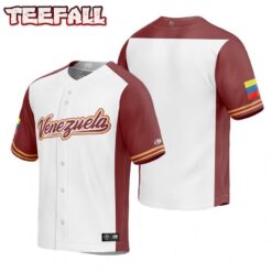 Venezuela White Burgundy Replica 2023 World Baseball Classic Jersey