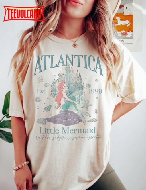 Vintage 90s Disney Little Mermaid Shirt, Atlantica Little Mermaid Ariel Shirt