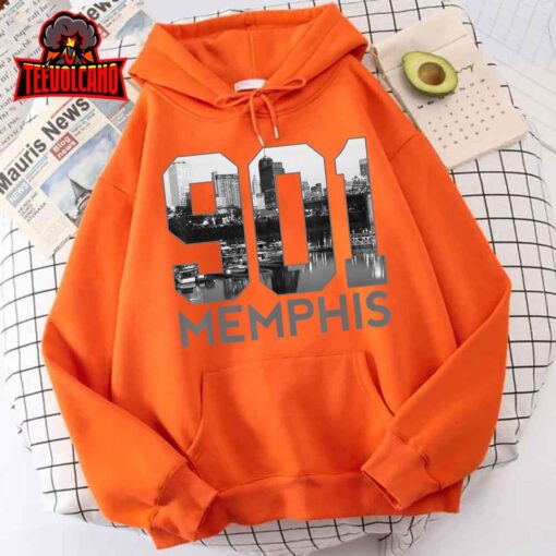 Vintage Memphis Tennessee 901 Area Code Skyline T-Shirt