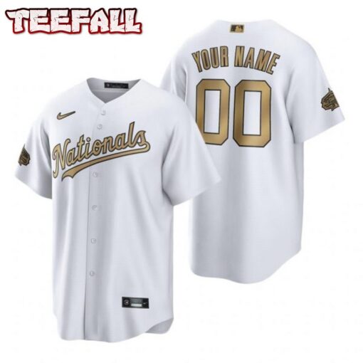 Washington Nationals Custom White 2022 All-Star Game Replica Jersey