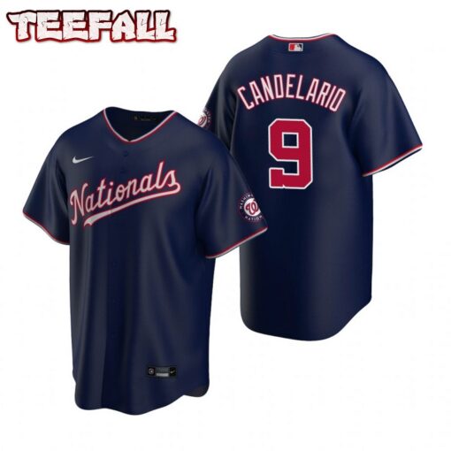 Washington Nationals Jeimer Candelario Navy Alternate Replica Jersey