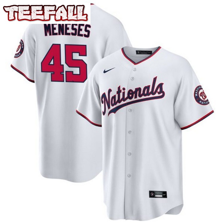 Joey Meneses Men's Washington Nationals Home Jersey - White Replica