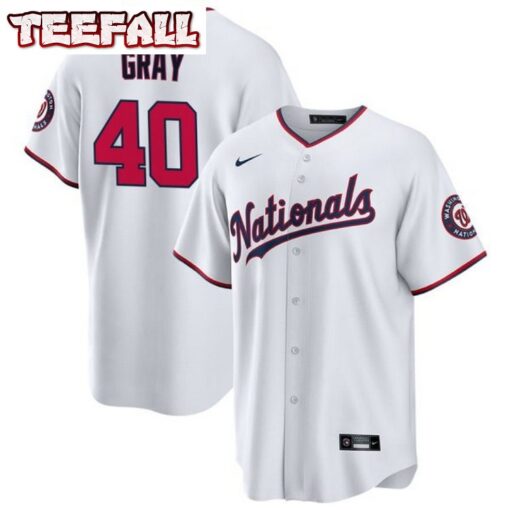 Washington Nationals Josiah Gray White Alternate Replica Jersey