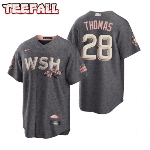 Washington Nationals Lane Thomas Gray 2022 City Connect Replica Jersey