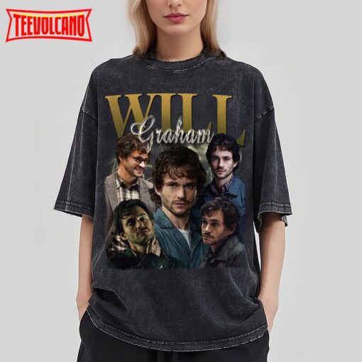 Will Graham Vintage Washed T-Shirt, Actor Homage Graphic Unisex T Shirt