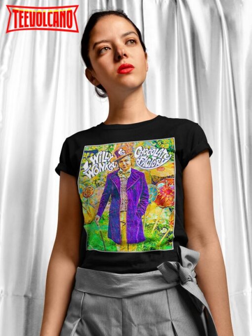 Willy Wonka and The Chocolate Factory Soft T-Shirt, Wonka Movie Poster T Shirt